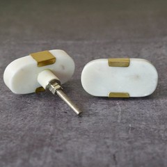 Oval Stone Brass Knob | Pull Handle | Drawer Knob | Furniture Knob | Cabinet …