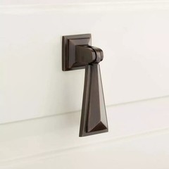 Signature Hardware Bresnick Drop Handle Pendant Pull Brass Antique Copper