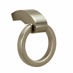 4-PACK Alno A260 Circa 1-1/2 Inch Diameter Drop Ring Cabinet Pull, Satin Nickel