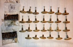 29 AMEROCK BP1338-074 OVAL CABINET DRESSER KNOBS NATURAL ELEGANT BRASS PLATED