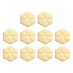uxcell 10pcs Cabinet Knob Backplate, 1.77 Inch Hex Flower Inch, Brass
