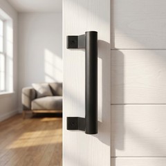 Sliding Patio Door Handle Aluminum Alloy with Ergonomic Grip Black Finish