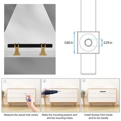 Cabinet Pulls Matte Black and Gold Cabinet Handles, 2 Pack 3 Inch Kitchen Doo…