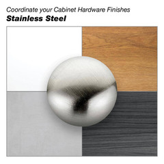 Tivoli Collection 1-9/16 In. (40 Mm) Modern Brushed Stainless Steel T-Shaped Cab