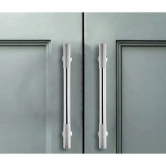 9 PCS 3-3/4 Inch Polished Chrome Cabinet Pulls Solid Heavy-Duty Drawer Handles