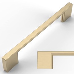 10 Pack Brushed Brass ZH0060 Cupboard Handles Cabinet Pulls Fits 5 Inch/128mm