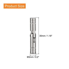 uxcell 12Pcs Invisible Brass Barrel Hinge, 30x5mm Concealed Hinges,
