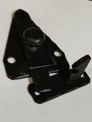 VTG Mckinney Hammered Forged Iron Dead Black 3/8″ Offset Latch Cabinet Hardware
