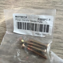 6 Pack Ariel Maybeck 5 Inch C to C Bar Cabinet Pull P205PCBL-1 Polished Chrome