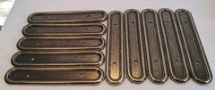 Lot Of 10 Metal Hardware Back Plates 5.5″ Double Hole Bronze Tone Cabinet Pull