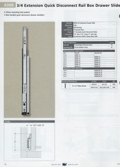 K&V #8300B-24″ DRAWER SLIDES, 3/4 EXTENSION, 75 POUNDS CAPACITY, WITH SCREWS