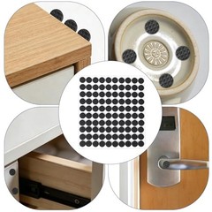 300pcs Mini Foam Felt Pads, 1cm/0.39in Diameter Circle Small Furniture Black