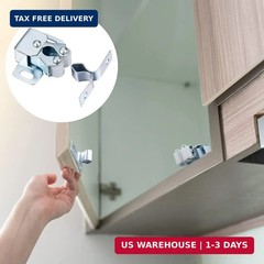 20 Pcs Cabinet Door Latch and Catch Hardware,Silver | Double Roller Catch Cabine