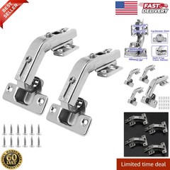 2 Pack 1 Pairs Kitchen Cabinet Hinges 135 Degree, Lazy Susan Corner Cabinet Door