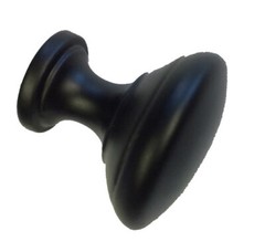 (12 Pack) 1-1/4″ Classic Knob Flat Black