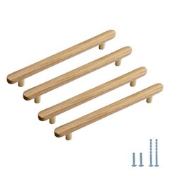 10 PCS Hole Center 6.3 Inch Log Wooden Cabinet Door Handles Wardrobe Pulls