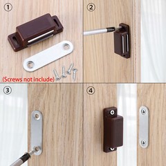 10-100 PACK Magnetic Cabinet Door Latch Closures Kitchen Cabinet Cupboard Catch