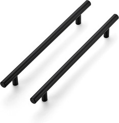 10 Inch Cabinet Handles Matte Black Drawer Pulls Stainless Steel Kitchen Cabi…