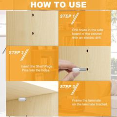 58 Pcs Shelf Pegs Support Pins Dual Diameter Metal with Rubber Covers for