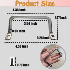 KISWIAR 4Pcs Stainless Steel Tray Handle, Cutting Board Cabinet Hardware Hand…