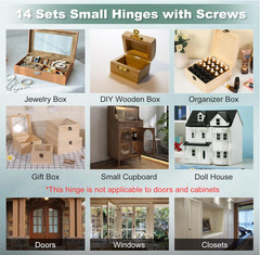 Mini Hinges Miniature Folding Butt Hinges Small Cabinet Folding Craft Hinge.