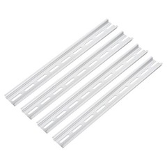 DIN Rail Slotted Aluminum Mounting Guide 12″ x 1.4″ x 0.3″ Pack of 4 Pcs