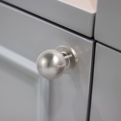 10 Pack 1 Inch 25mm Round Solid Ball Satin Nickel Kitchen Cabinet Knobs