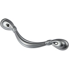Curved Arch Hardware Handle Dark Chrome, 4-3/4 inch (120mm)Hole Centers