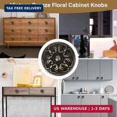 10x Euro Style Antique Brass Kitchen Cabinet Knobs Pull – Vintage Drawer and Dre
