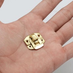 dophee 5Pcs Gold Metal Decorative Hasp Latch with Screws, 5Pc,
