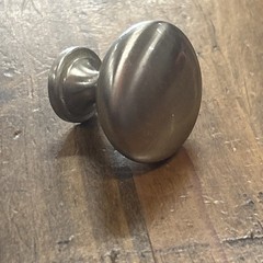 1 1/8 Silver Tone Drawer Pull Chrome Knob