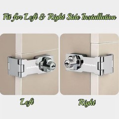Funnytek Double Hinge Cabinet Locks Keys Zinc Alloy Keyed Door Lock Hasp Latch