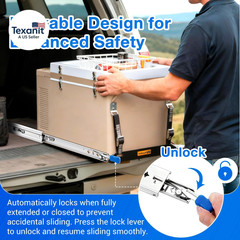 With Lock Heavy Duty Drawer Slides 12 14 16 18 20 22 24 26 28 30 32 34 36 40 44