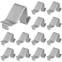 12 PCS Heavy Duty Adjustable Metal Cabinet Shelf Support Clips Silver