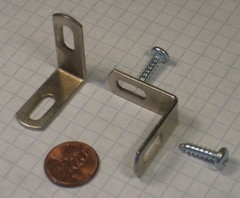 KV #675NP UTILITY CORNER BRACE, STEEL, BRIGHT NICKEL-PLATED, 1-5/16″ LEGS