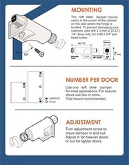 Soft Close Cabinet Hinge Adapter Polished Nickel For Face Frame Frameless Doors