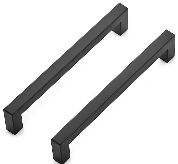 30 tiradores de cocina 6,25″ en acero negro mate para cajones y gabinetes.