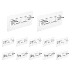 12 Pcs Shelf Support Peg, Double Row Self Adhesive Bracket with Screw Holes