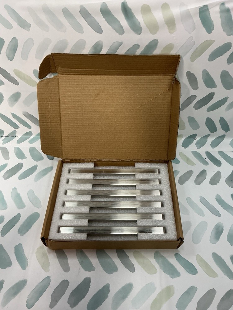 Bar Pull Kitchen Cabinet Handles, 6.25”(160mm), Chrome, 6 Pack With Screws
