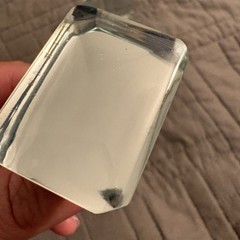 Anthropologie Glass Clear Block Rectangle Cabinet Drawer Pulls -set of 2