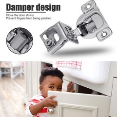1/2″ Overlay Soft Close Face Frame 105° Compact Door Cabinet Hinges Handware Lot