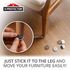 Felt Furniture Sliders For Hardwood Floors – 24 Pcs 1” | Self-adhesive Furniture