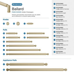 Ballard 1 In. (25Mm) Diameter Golden Champagne Classic round Cabinet Knob