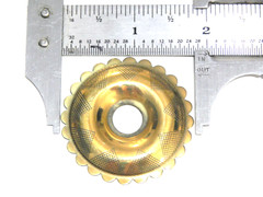 Ring Pull Solid Bright Brass With Backplate