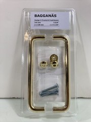 IKEA Bagganas 5-5/8″ 143mm Cabinet Handle Pulls Pair 2 Pack Brass Free Shipping