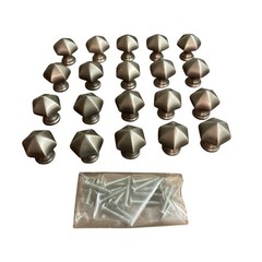 20 Emtek Hexagon Knob 86120US15A Brass 1 3/8″ Cabinet Knobs Screws Lot