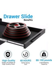 4 PAIR – Homands Heavy Duty Full Extension Drawer Slides Steel 100lb 10”