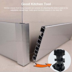 Plinth Feet Kitchen Cabinet / Carcase Unit Base Legs Plastic Adjustable Legs