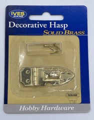 Ives by Schlage Solid Brass Decorative Hasp & Hook 5/8″ X 1 7/8” New NOS