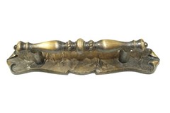 H20 – Lot of 10 Antique Broze Toned Handles with Backplate. 1 X 5.5 inches